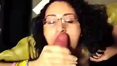 Arabic woman sucks like a pro and love cum