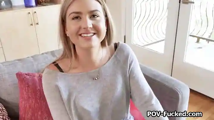 Amateur teen with really nice tits gets fucked POV style