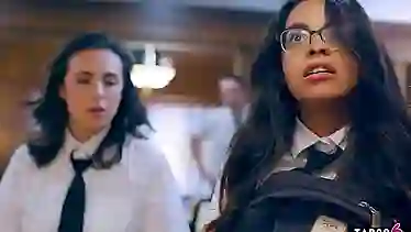 Schoolgirl seduced by these twisted two stepsiblings