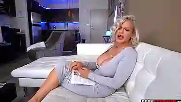 Nasty stepmom satisfied a poor stepson with big cock