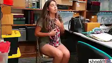 Perverted LP officer got busted sexy brunette thief