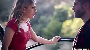 Naive small tits teen found perverted guys big gun
