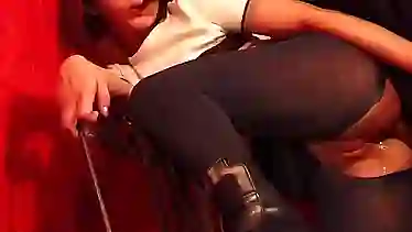 rough anal sex in a public coffee shop