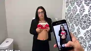 Masturbating MILF stepmom ask stepson to take photos