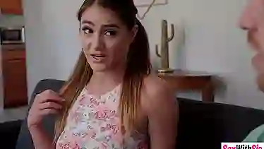 Teen stepsister rides stepbros cock after graduation