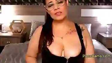 Big Tits MILF Latina with Glasses and Dirty MIND