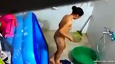 Cambodian niece spied on by her nephew