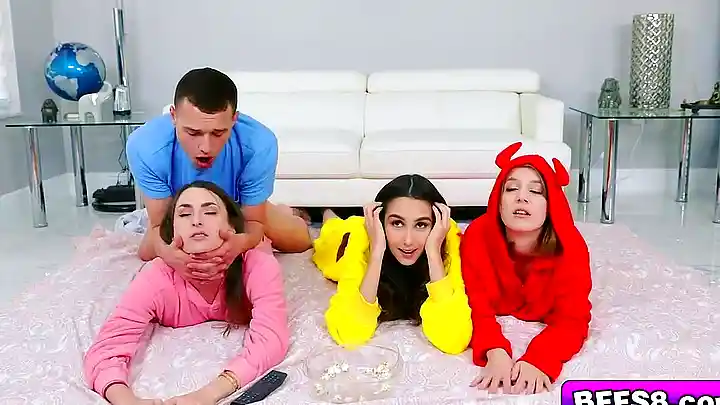 Stepbro crashes stepsister slumber party