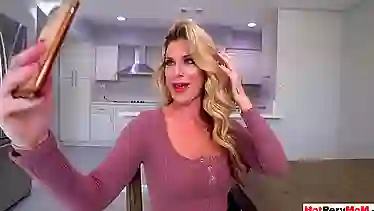 Stepson takes advantage on hot MILF mom