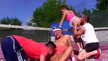 Sexy Couples Fuck Hard in Tennis Court