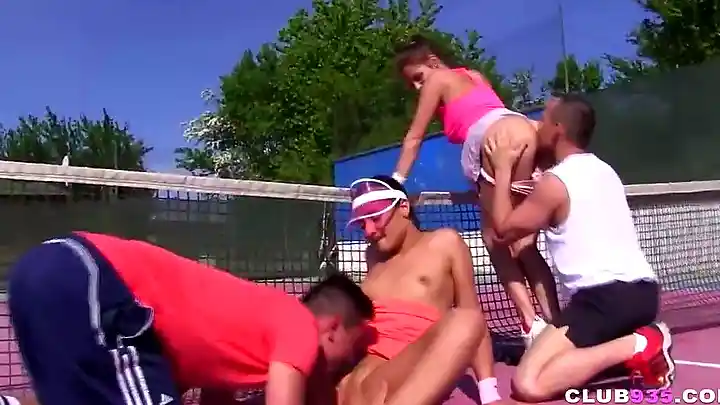 Sexy Couples Fuck Hard in Tennis Court