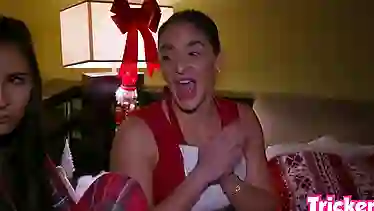 Gianna Dior is having sex with her step- father who is dressed up as Santa