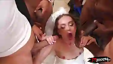 Aften Opal gets her wedding gift: a big black cock to suck and fuck her way to humiliation