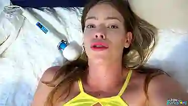 Leah Lee's intense orgasm in hot POV action with a blonde pornstar