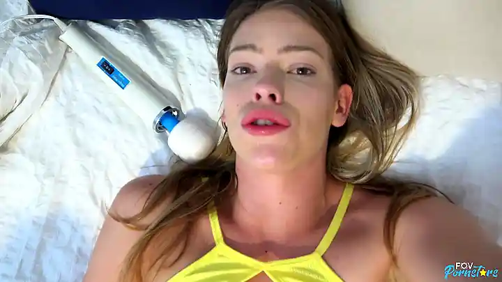 Leah Lee's intense orgasm in hot POV action with a blonde pornstar