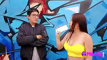 Latina Thaina Fields gets a huge cumshot after a hot blowjob in HD