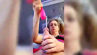 Intense BDSM session with a young Canadian shemale using a sounding rod and a canadian penis ring