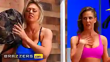 Lucky Dude trains Cherie Deville with his spanking & yoga pants skills