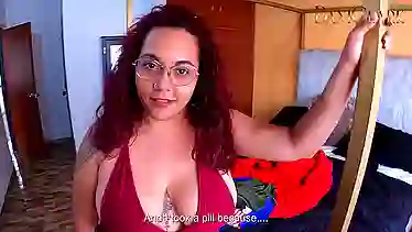 Stepmom helps me with my hard-on and then gives me a raw deepthroat