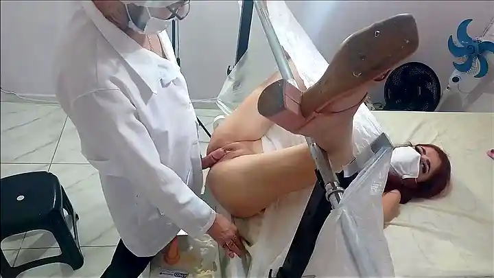 Redhead gynecologist cheats on new patient with strap-on & cumshot