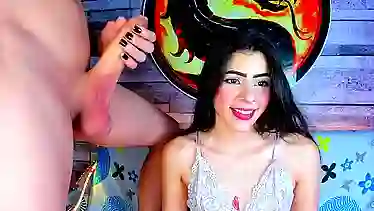 Angel, the naughty latina, takes on a massive cock like a pro