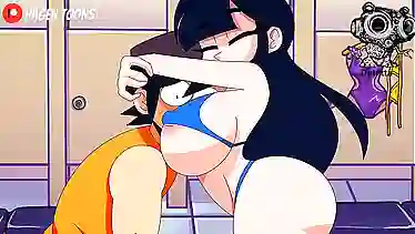 Watch this massive boobs animation with a hot twist