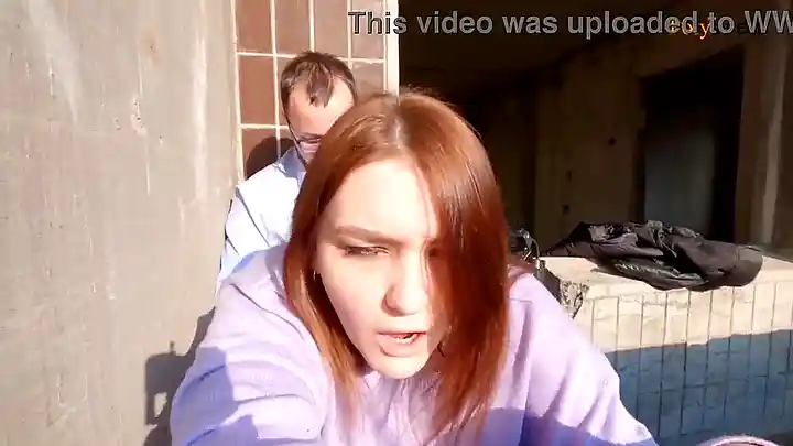 Brunette with tattoos gets a public fuck after getting painted graffiti on the motorbike