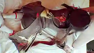 Big-titted Asian cosplay babe Ahc Cosplay Hutao goes wild in POV hentai