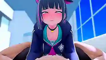 Kaotaro12: Kyouyama Kazusa gets a huge cumshot after a wild ride with a big dick