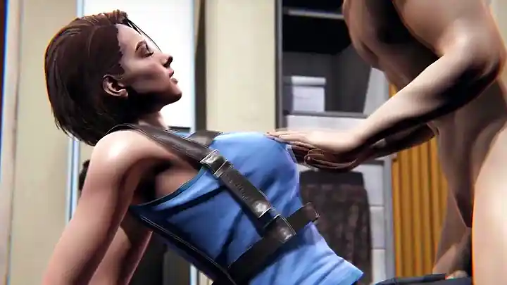 Jill Valentine goes wild in Resident Evil 3 with uncensored hentai sex and deepthroating action
