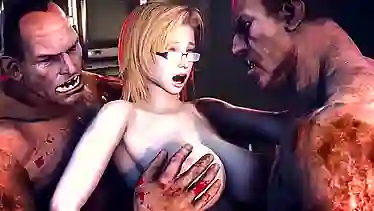 Girl gets her ass destroyed by monster cocks in all holes - uncensored hentai animation