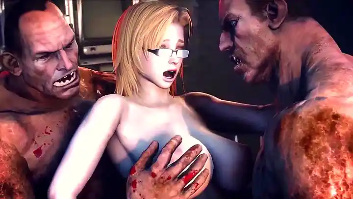 Girl gets her ass destroyed by monster cocks in all holes - uncensored hentai animation