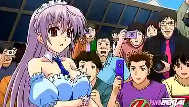 Japanese Hentai Anime Bareback Gangbang with Public Masturbation & Public Jizz