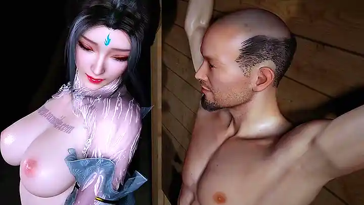 Qiongming Cabin, the Goddess of 3D hentai, gets dirty outdoors with uncensored action!