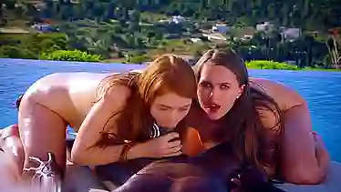 Stacy Cruz & Jia Lissa get intimate in a steamy interracial threesome