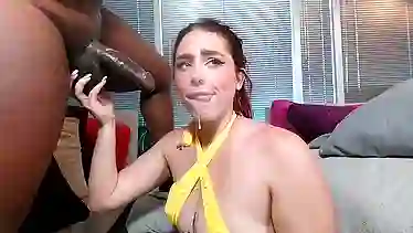 Redhead with big ass gets her ass destroyed by a huge cock and filled with hot cream
