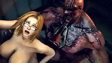 Girl's ass and face covered in cum after monster group sex with double penetration