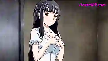 Brunette slut gets creampied in public bathroom - Hentai
