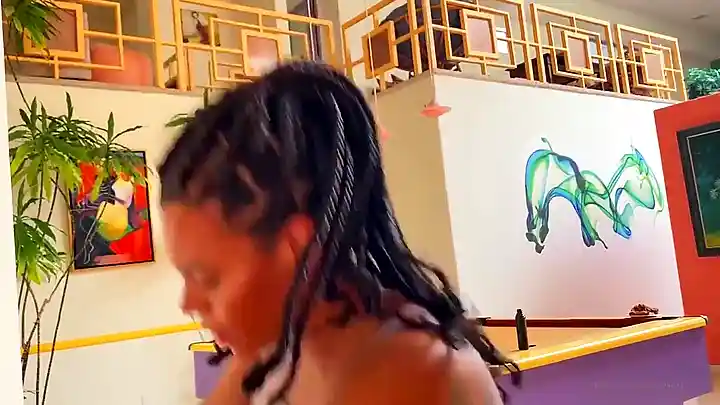 Halle Hayes gets her big tits and ass slammed by Logan Long's massive cock