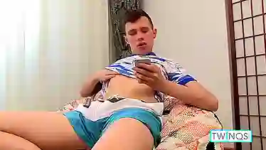 Watch Aaron A get off on naked men's big cocks & tight ass in hot cheerleader action!