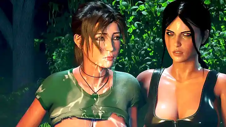 Lara's tight ass pounded hard by uninvited guests in hardcore orgy with Lara's big tits bouncing