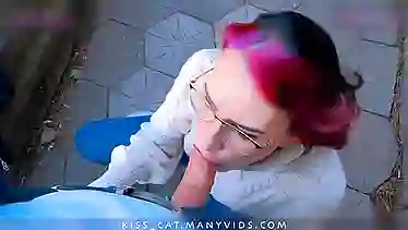 Russian teen with a tight body gets fucked in public by a stranger