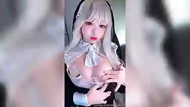 Watch Remukira, the cosplay teen, get off with a big dick creampie