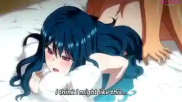 Hentai schoolgirl Saimin Seishidou gets a full body massage with a strap on