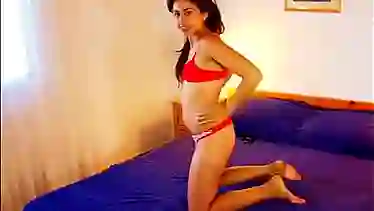 Indian Young Sexy Girl Fingers her Hairy Pussy Masturbating