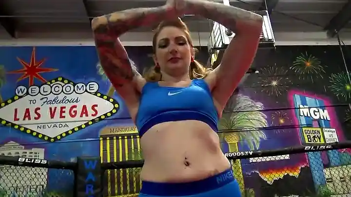 Mixed Wrestling - Olivia Rose Milks the Cum out this Loser