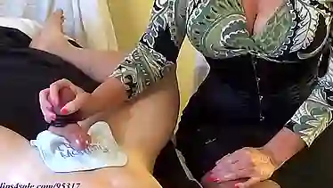 Handjob Mommy - Sissy Boy Milked into an Insanely Strong Ejaculation
