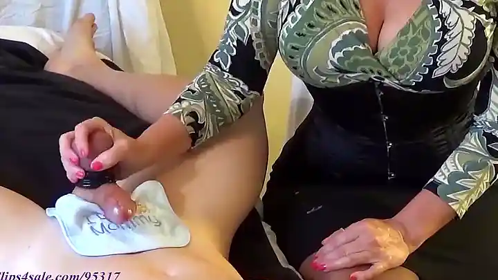 Handjob Mommy - Sissy Boy Milked into an Insanely Strong Ejaculation