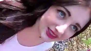 German College Teen Elisa Seduce to Fuck in Park in Berlin