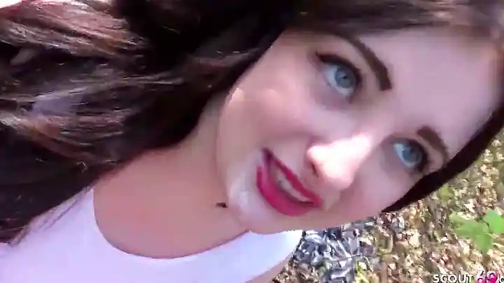German College Teen Elisa Seduce to Fuck in Park in Berlin